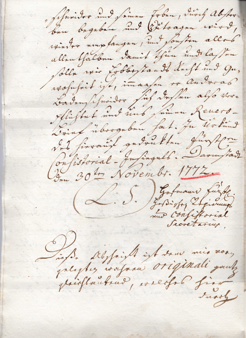 Erbleihbrief von 1772, Seite 4